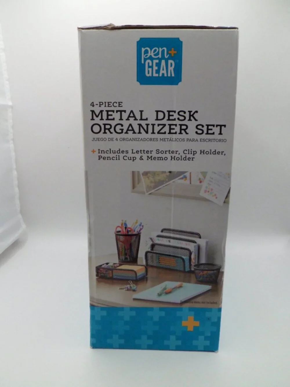 Pen & Gear 4pc Metal Desk Organizer Set